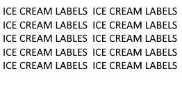 Ice Cream Labels